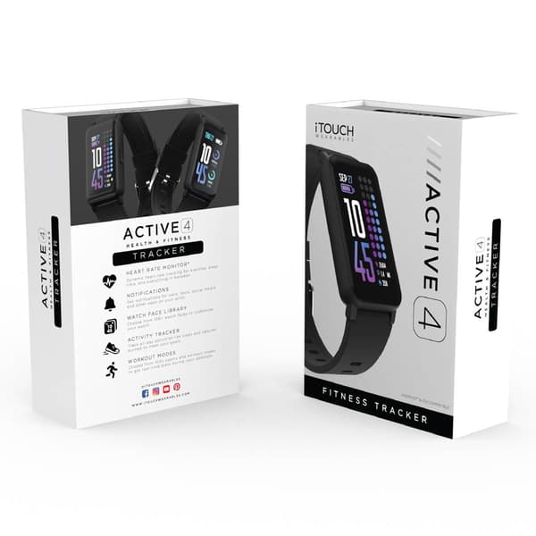 Womens iTouch Active 4 Burgundy Strap Fitness Tracker - TC4S01-G1