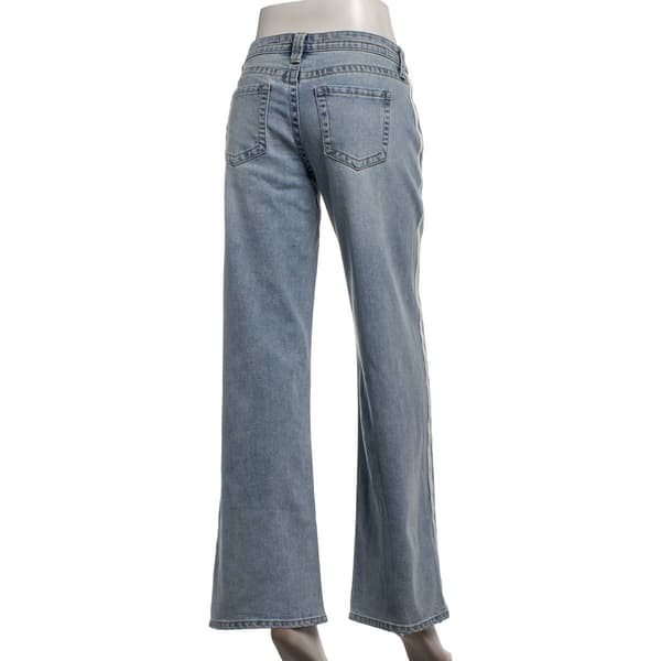 Juniors Celebrity Pink Y2K V Waist Side Stripe Wide Leg Jeans