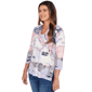 Petite Ruby Rd. Jetsetter 3/4 Sleeve Horseshoe Neck Tee - image 3