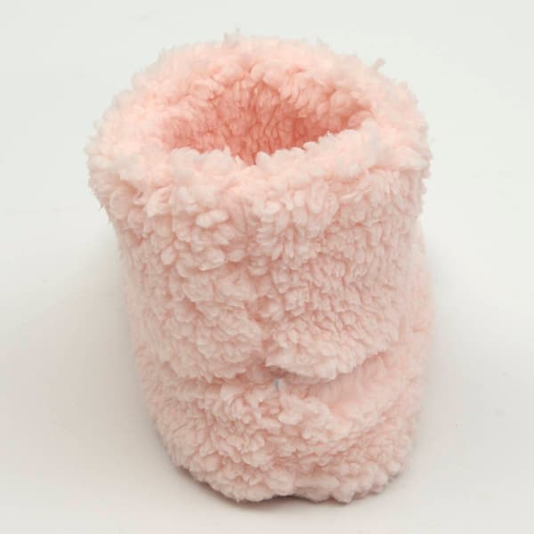 Womens Fuzzy Babba Mini Bootie Slippers