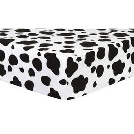 Trend Lab&#40;R&#41; Cow Print Deluxe Flannel Fitted Crib Sheet