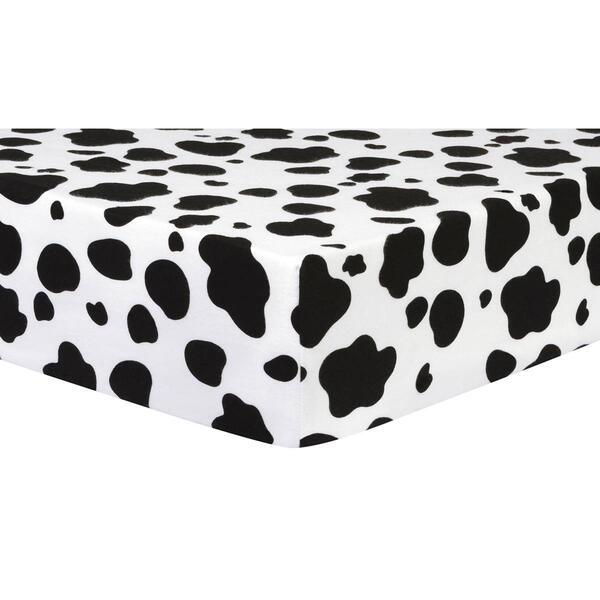 Trend Lab&#40;R&#41; Cow Print Deluxe Flannel Fitted Crib Sheet - image 