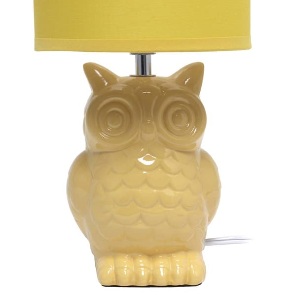 Simple Designs 12.8in. Ceramic Owl Table Lamp