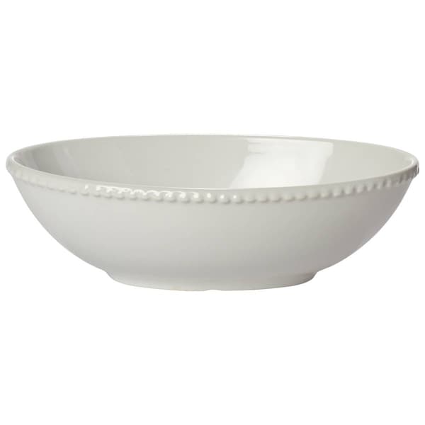 Home Essentials 12in. Pure White Oval Bowl - image 