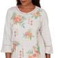Womens Alfred Dunner Resort Living Tropical Stripe Blouse - image 5