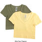 Juniors One Step Up 2pk. &quot;La Belle&quot; Banded &amp; Ribbed Tees - image 4