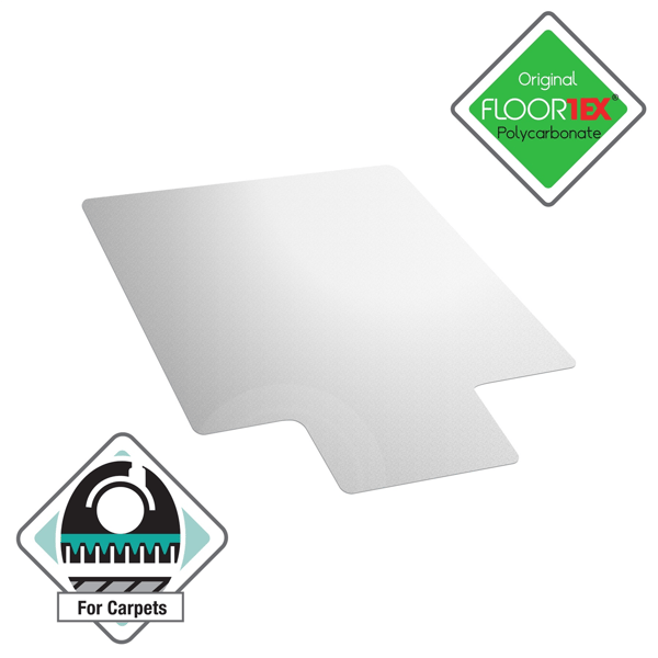 Floortex® Ultimat® Polycarbonate Lipped Mat for 1/2in. Carpets