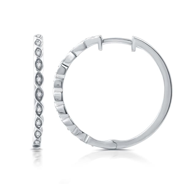 Nova Star&#40;R&#41; 1/10cttw. Lab Grown Diamond Marquise Hoop Earrings