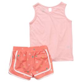 Girls &#40;4-6x&#41; Champion&#174; Solid Tie Front Tank & Woven Shorts Set