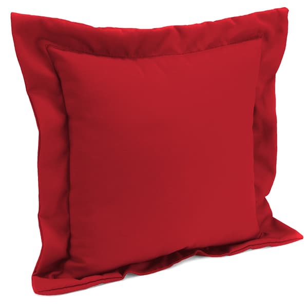 Jordan Manufacturing Veranda Red Flange Edge Outdoor Toss Pillow - image 
