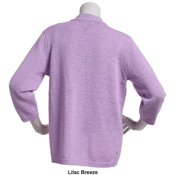 Plus Size Preswick & Moore 3/4 Sleeve Open Front Cardigan