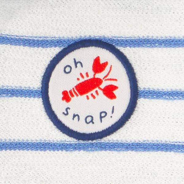 Baby Boy (3-24M) Carter''s® Oh Stripe Snap Lobster Hooded Romper