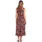 Womens Connected Apparel Sleeveless Floral Midi Dress - image 2