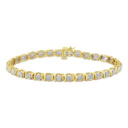 Nova Star(R) Gold over Sterling Silver Lab Grown Diamond Bracelet