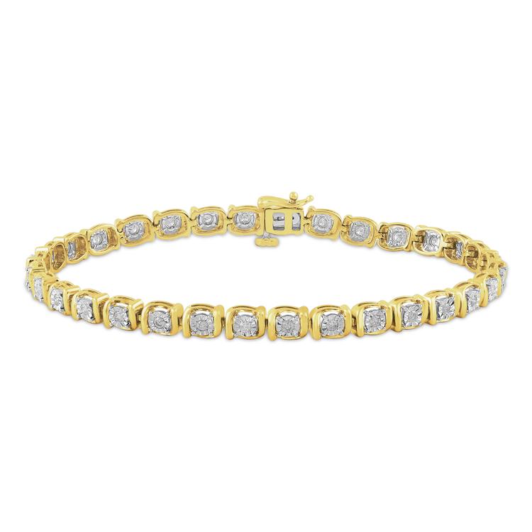 Nova Star(R) Gold over Sterling Silver Lab Grown Diamond Bracelet