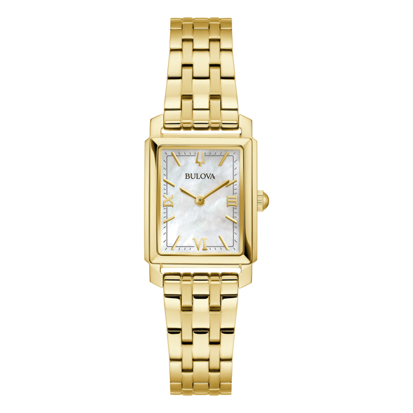 Womens Bulova Sutton Goldtone Stainless Tank Watch - 97L177