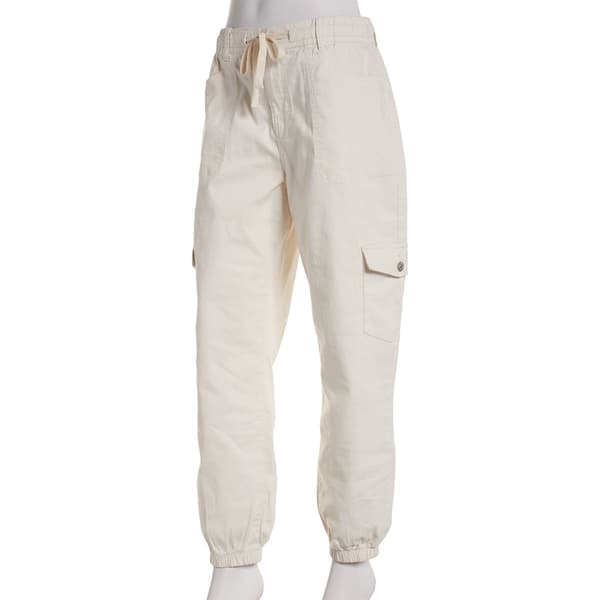 Juniors Celebrity Pink Mid Rise Twill Cargo Joggers