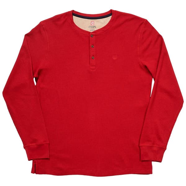 Mens Chaps Long Sleeve Thermal Henley - image 