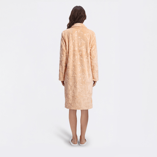 Womens Jasmine Rose Butterfly Embossed Zip Robe