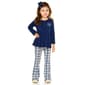 Girls (4-6x) Limited Too Long Sleeve Top w/ Plaid Flare Leggings - image 1