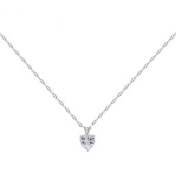 Gianni Argento Solitaire Heart Pendant