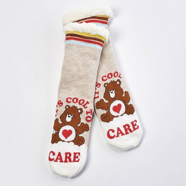 Womens Fuzzy Babba Care Bears Fuzzy Slipper Socks - image 