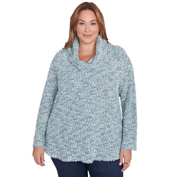 Plus Size Ruby Rd. Must Haves II Knit Cowl Neck Pullover Sweater