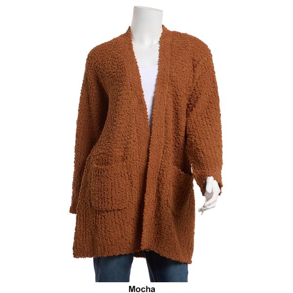 Women Bobeau Long Sleeve Popcorn Pocket Cardigan