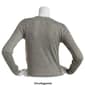 Juniors Poof! Long Sleeve Marled Meet & Greet V-Neck Tee - image 2