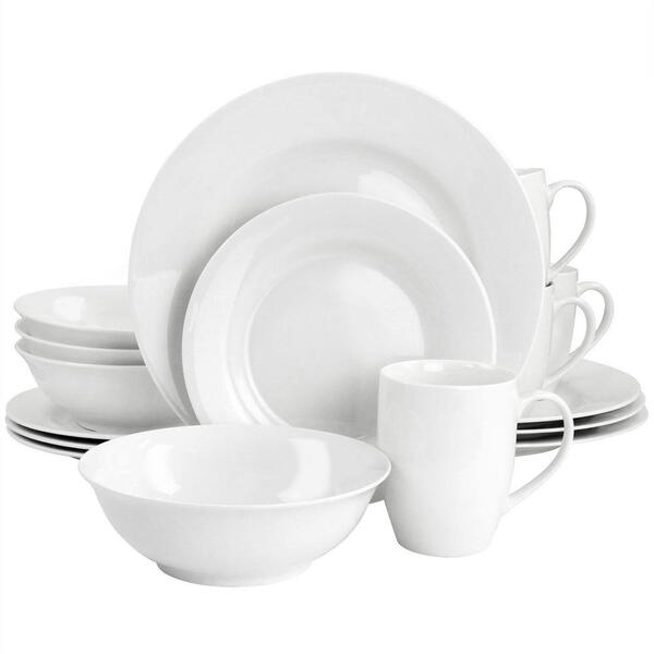 Gibson 16pc. White Cloud China Dinnerware Set - image 