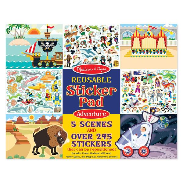 Melissa & Doug&#40;R&#41; Adventure Reusable 200 Sticker Pad - image 