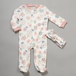 Baby Girl &#40;NB-9M&#41; Chick Pea&#40;R&#41; 2pc. Floral Footie