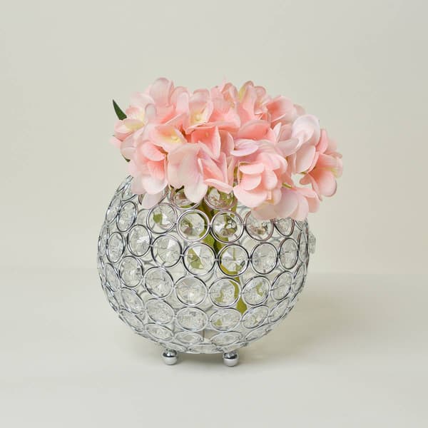 Elegant Designs&#8482; Elipse Crystal 5.5in. Circular Decorative Vase