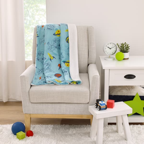 Disney Buzz Lightyear Sherpa Baby Blanket