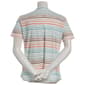 Womens Hasting & Smith Short Sleeve Crew Neck Stripe Slub Tee - image 4