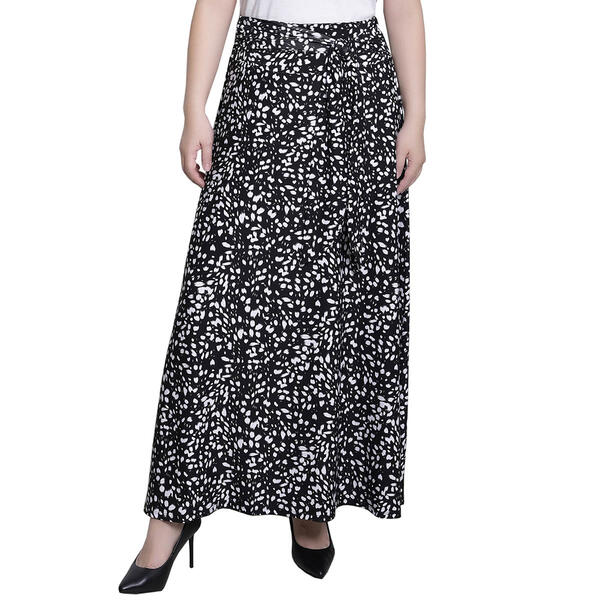 Plus Size NY Collection Pull-On Abstract Dot Skirt - image 