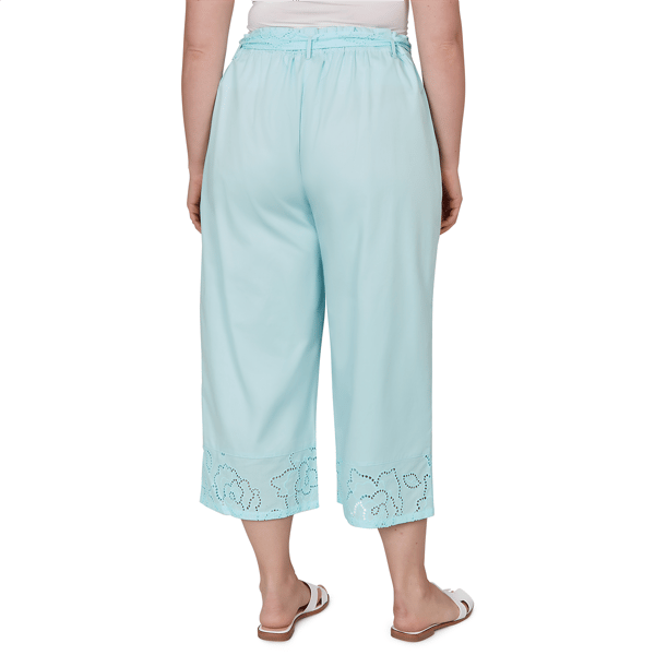 Women''s Ruby Rd. Renaissance Romance Poplin Eyelet Trim Pull On - image 
