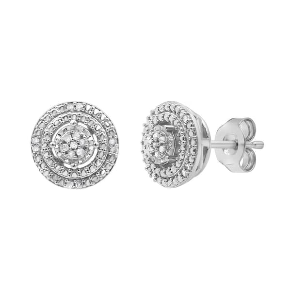 Diamond Classics&#8482; Sterling Silver Diamond Stud Earrings