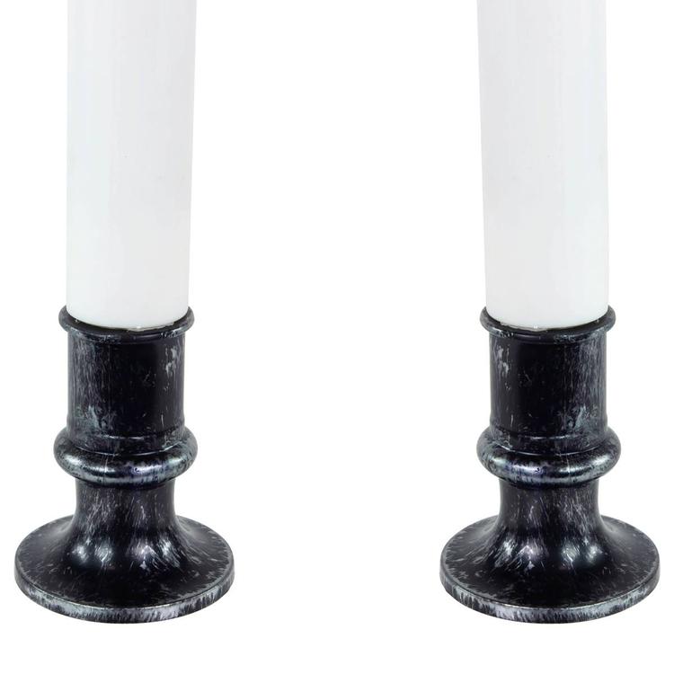 Northlight Seasonal Pre-Lit LED White & Red Candles -  Set of 2
