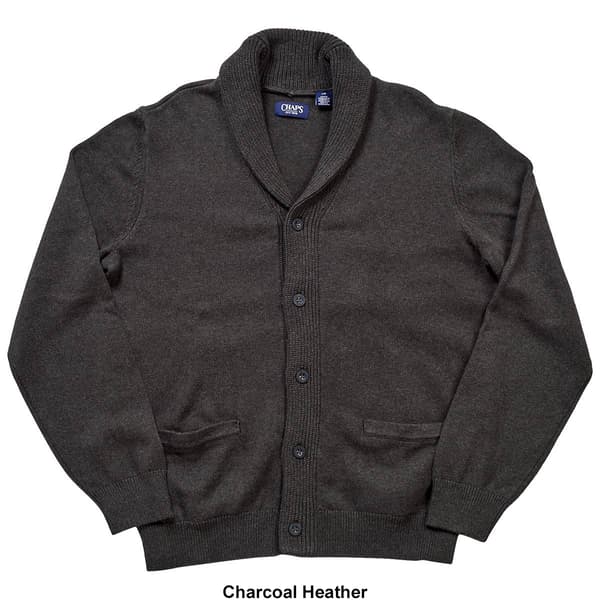 Mens Chaps Solid Cable Cardigan