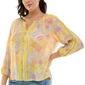 Womens Zac & Rachel 3/4 Sleeve Patchwork Lace Trim Blouse - image 3