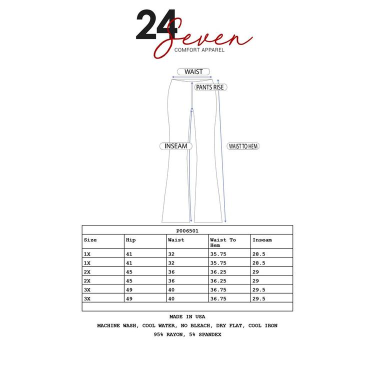 Plus Size 24/7 Comfort Apparel Ankle Length Stretch Leggings