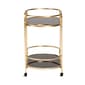 Baxton Studio Leighton Glam & Luxe Gold Metal 2-Tier Wine Cart - image 4