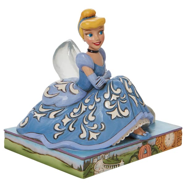 Jim Shore Blue Cinderella & Glass Slipper Figurine