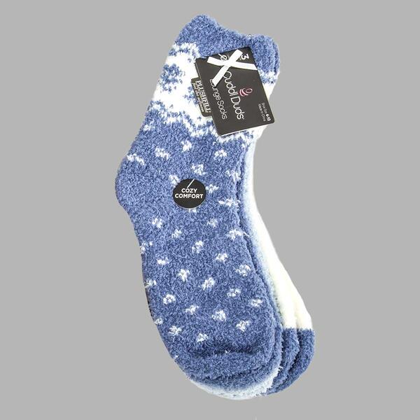 Womens Cuddl Duds&#40;R&#41; 3pk. Fair Isle Cozy Crew Socks - image 