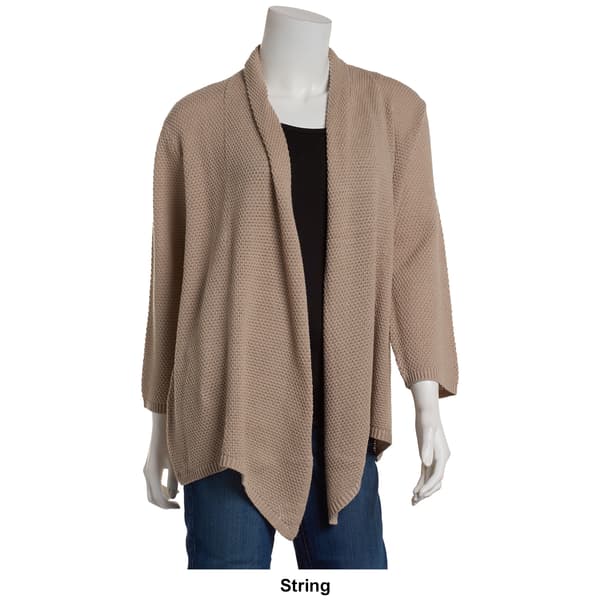 Petite Hasting & Smith 3/4 Sleeve Shawl Collar Open Cardigan