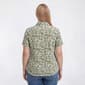 Plus Size Emily Daniels Short Sleeve Jacquard Dot Blouse - image 2
