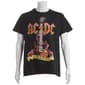 Young Mens ACDC Guitar Wings & Roses Graphic Tee - image 1