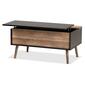 Baxton Studio Jensen Black/Rustic Brown Finish Wood Coffee Table - image 2