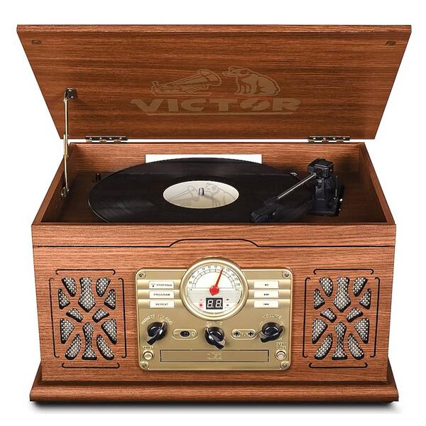 Victor 7-in-1 Wooden Turntable - image 